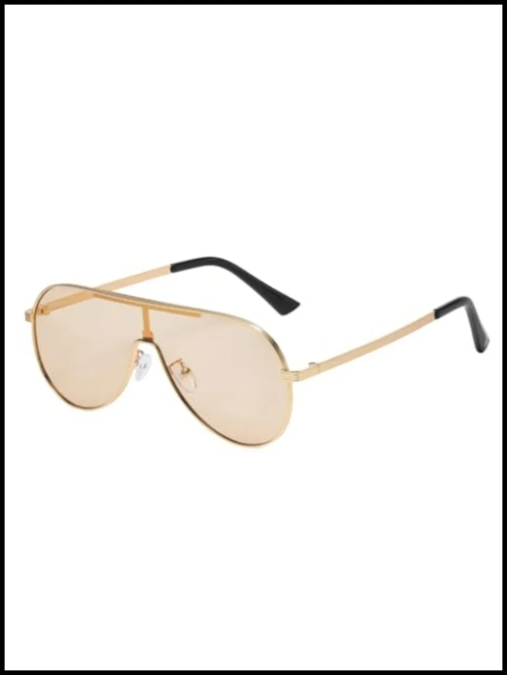 Double-Bridge Aviator Metal Sunglasses UV400 Protection